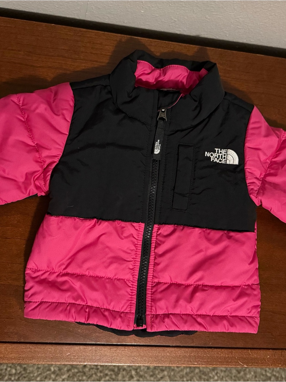 The North Face Kids' Pink and Black Insulated Jacket